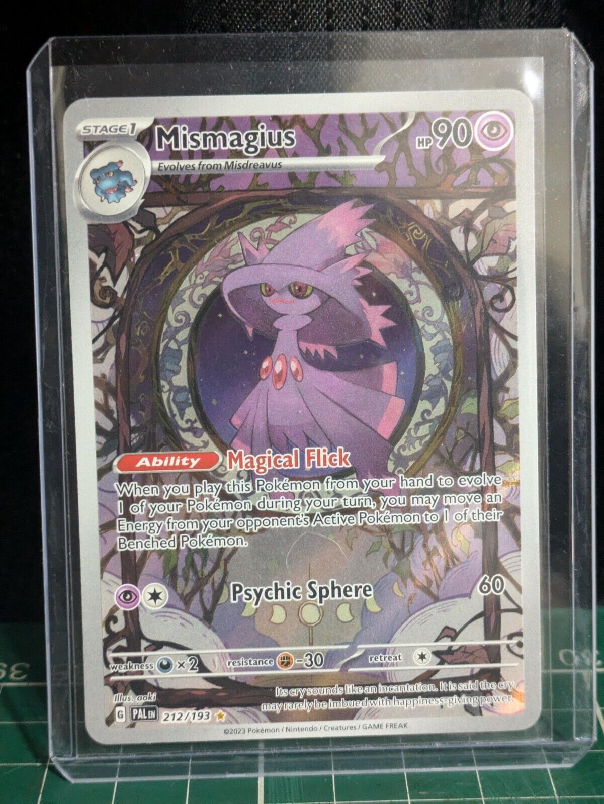 Pokémon TCG Mismagius | Paldea Evolved 212/193 Holo Illustration Rare