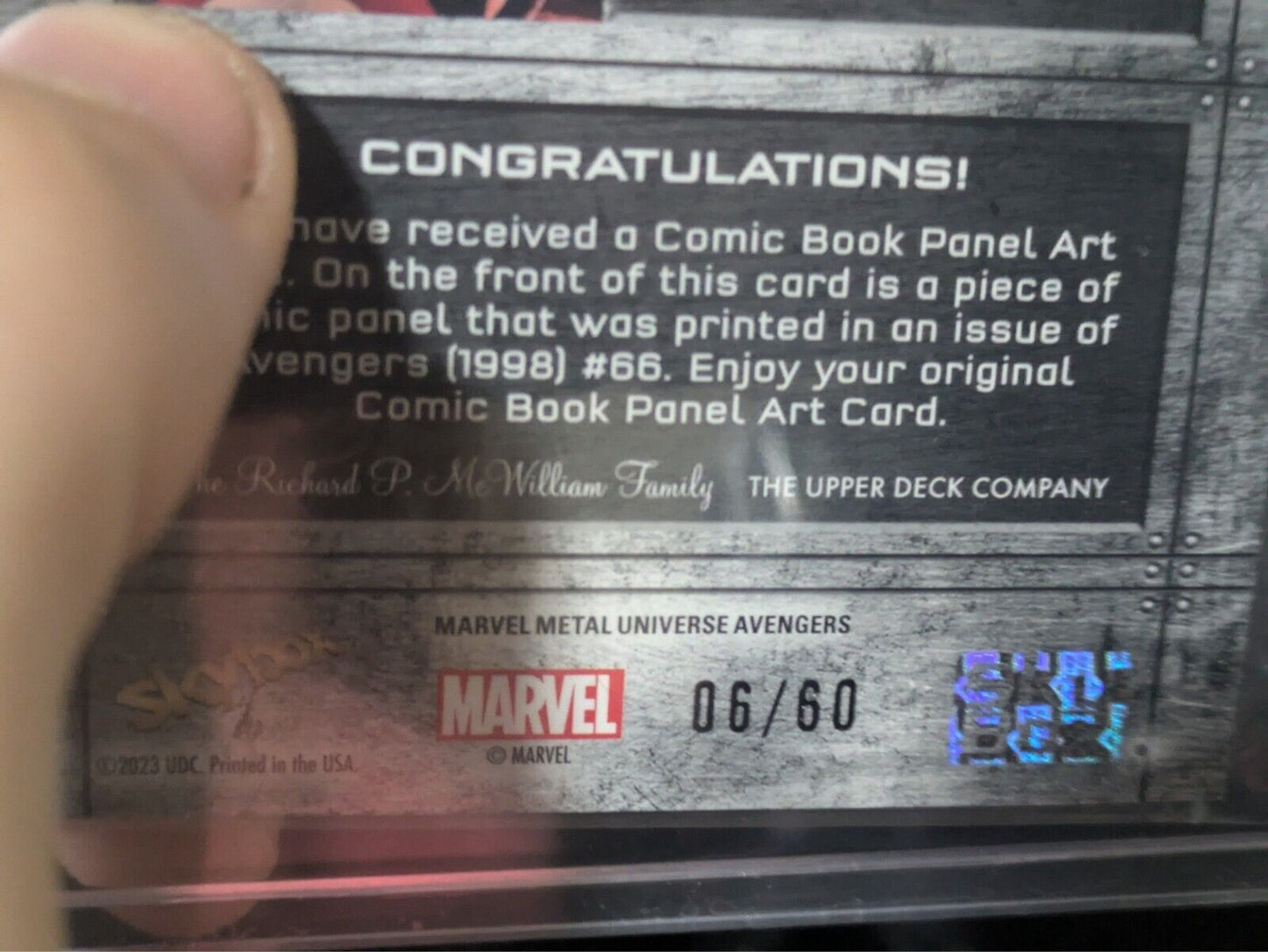 Iron Man Comic Cuts 06/60 | Avengers (1998) #66 June 2, 2003 | Marvel Metal