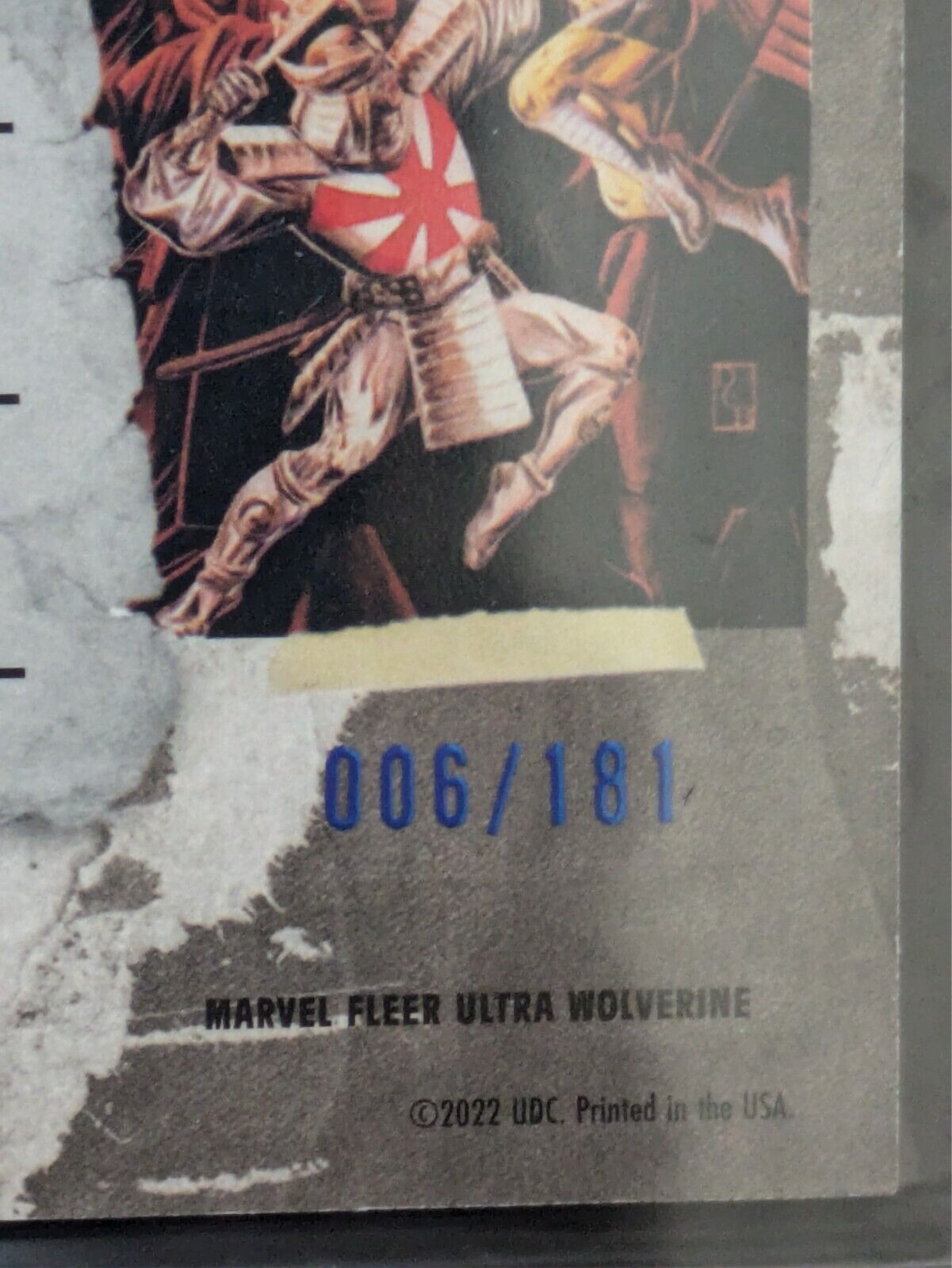 Fleer Ultra Wolverine | Silver Samurai Blue Foil 006/181 | #49