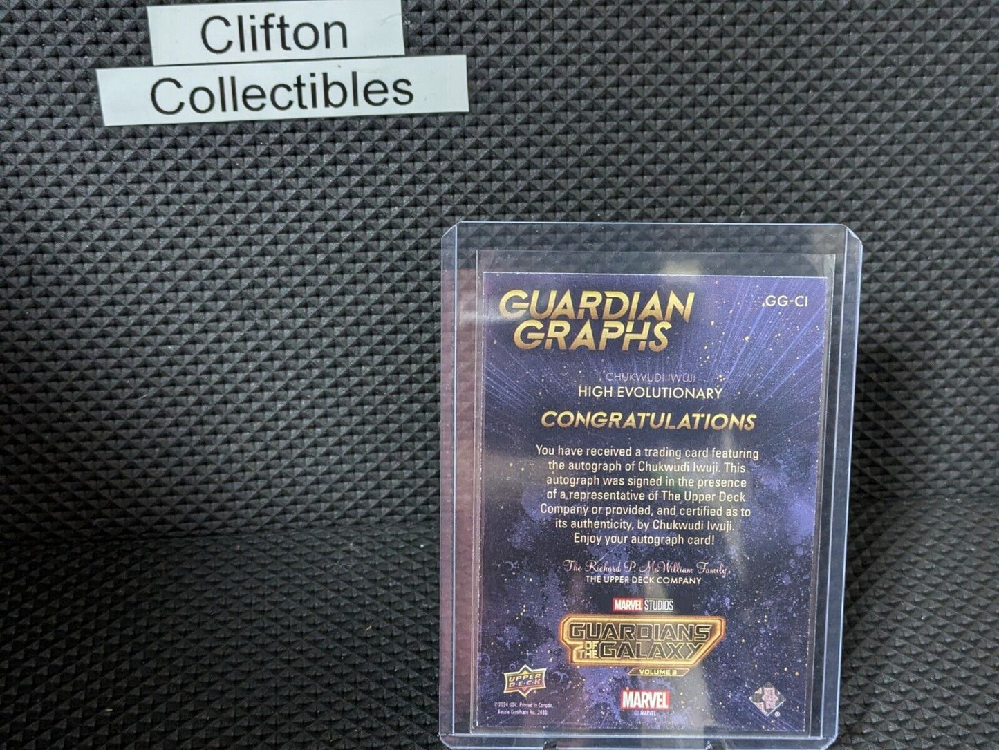 Guaradian Graphs Chukwudi Iwuji | Guardians of The Galaxy Vol.3 Upperdeck 2024