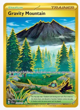 Gravity Mountain 250/191 | Gold Hyper Rare | Surging Sparks Pokemon TCG