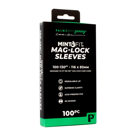 Palms Off Gaming - MintFit Mag-Lock Card Case Sleeves (100pt-130pt) - 100pc